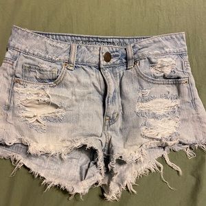 American eagle ripped jean shorts